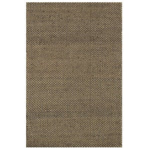 Loloi Eco Checked Jute Rug in Black - 3'6" x 5'6" - Rust