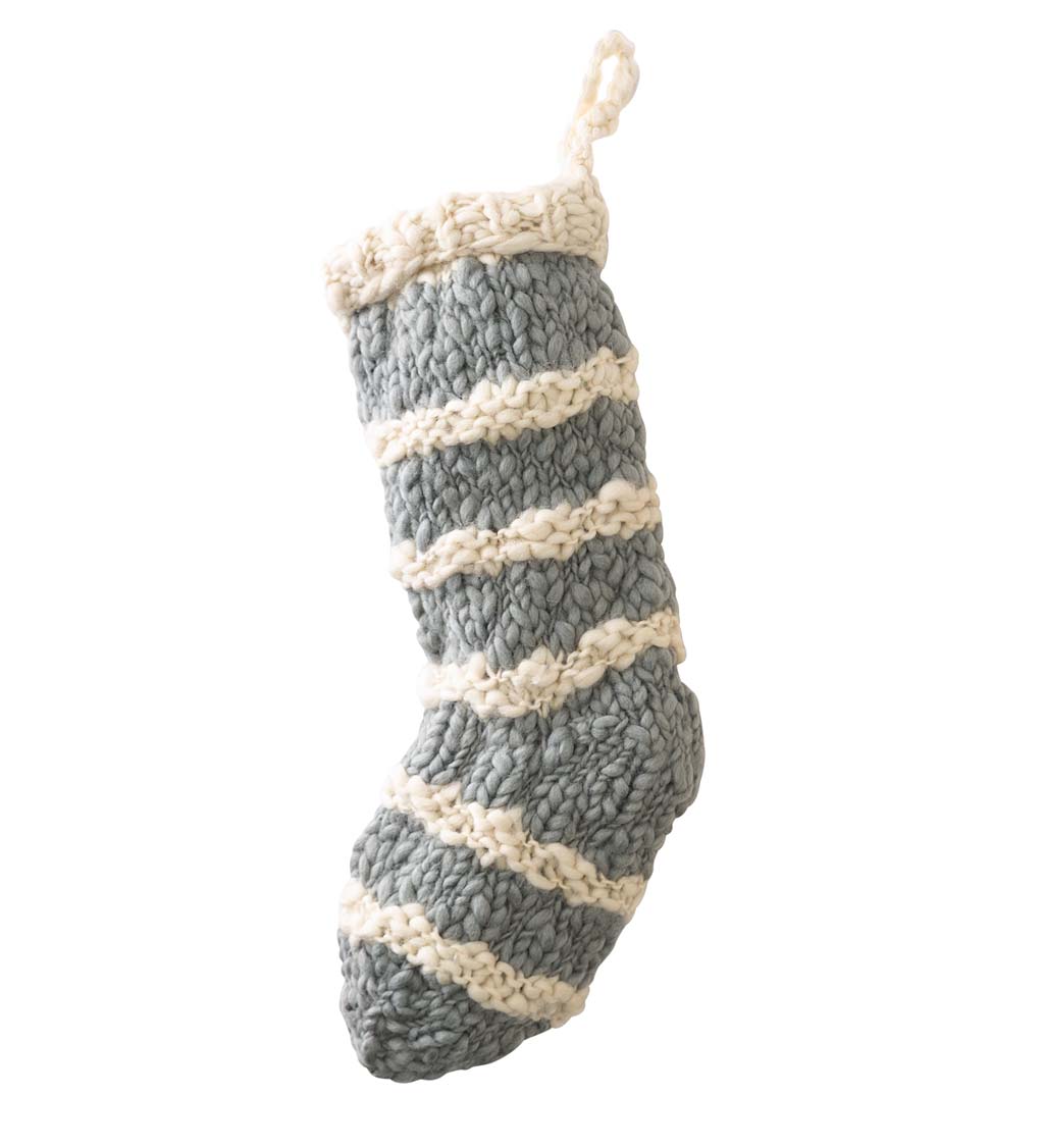 Chunky Knit Wool Christmas Stockings swatch image