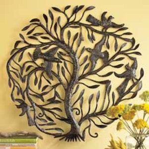 Recycled Metal Tree of Life Wall Art
