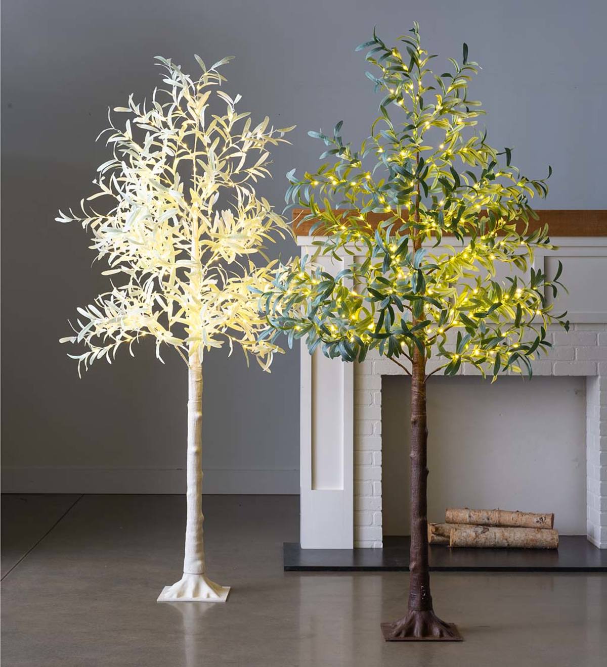 Indoor/ Outdoor Faux Lighted Olive Tree