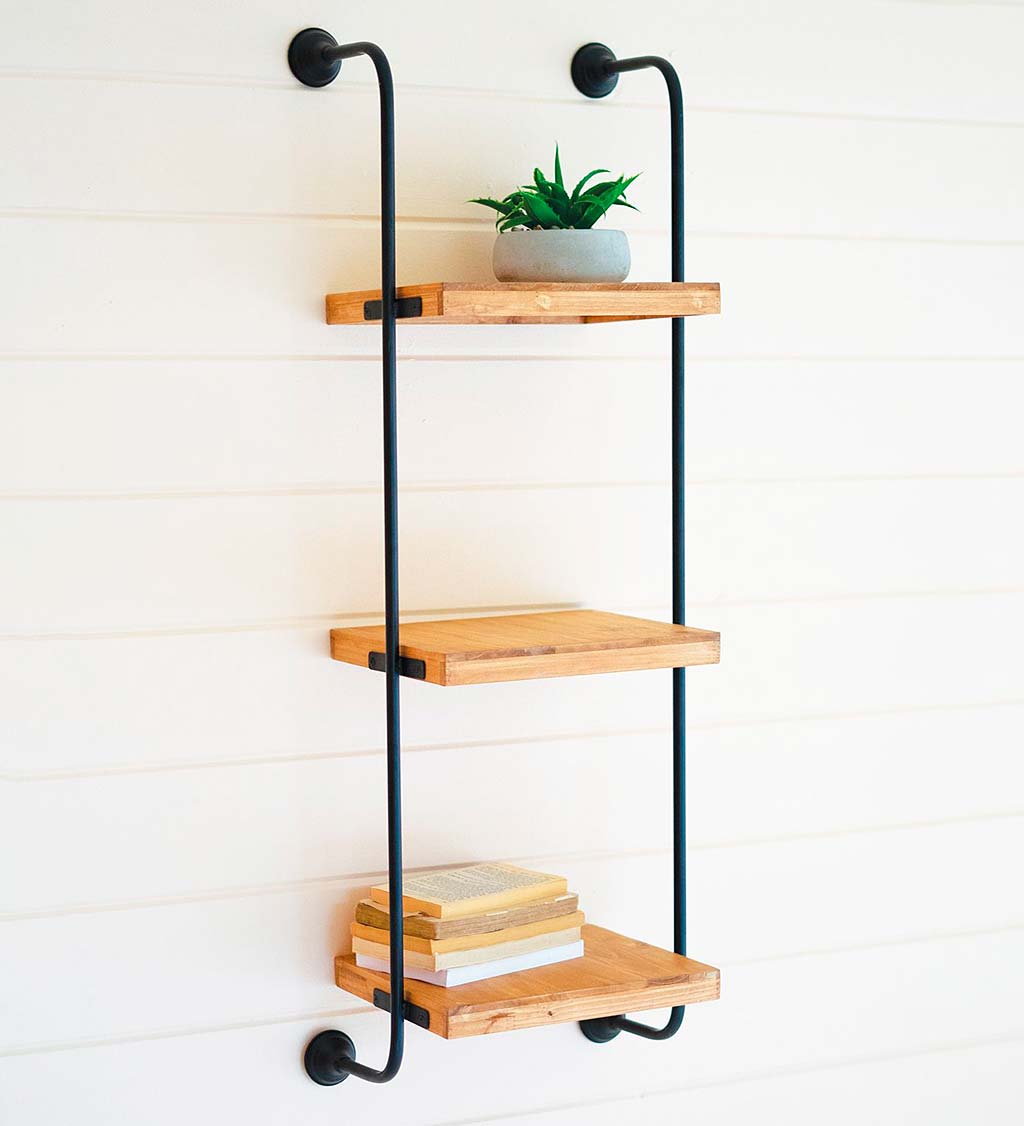 3-Tiered Shelf Wall Ladder
